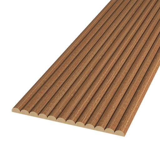 Warm Maple Tambour Wood Panels – Flexible 1" Fluted Beads for Interior Walls