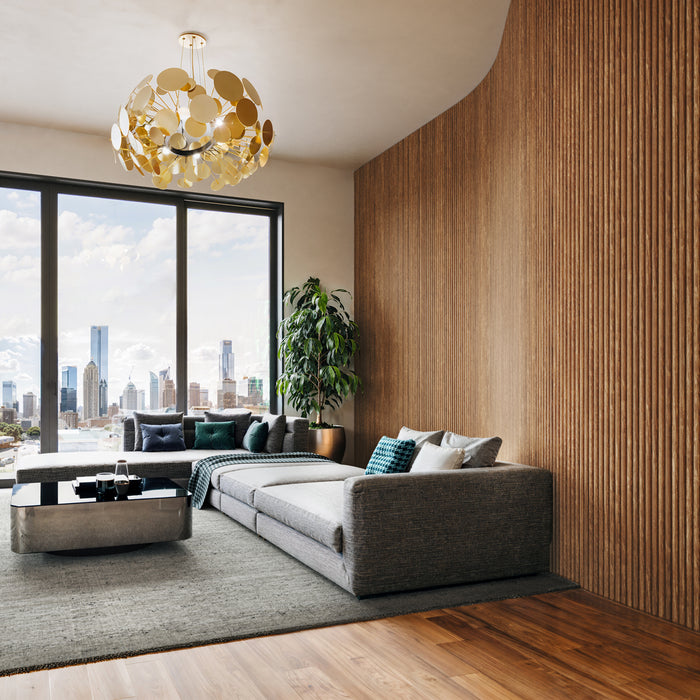 Warm Light Maple Flexible 3D Fluted Semi-Circle Shiplap Wood Wall Panel