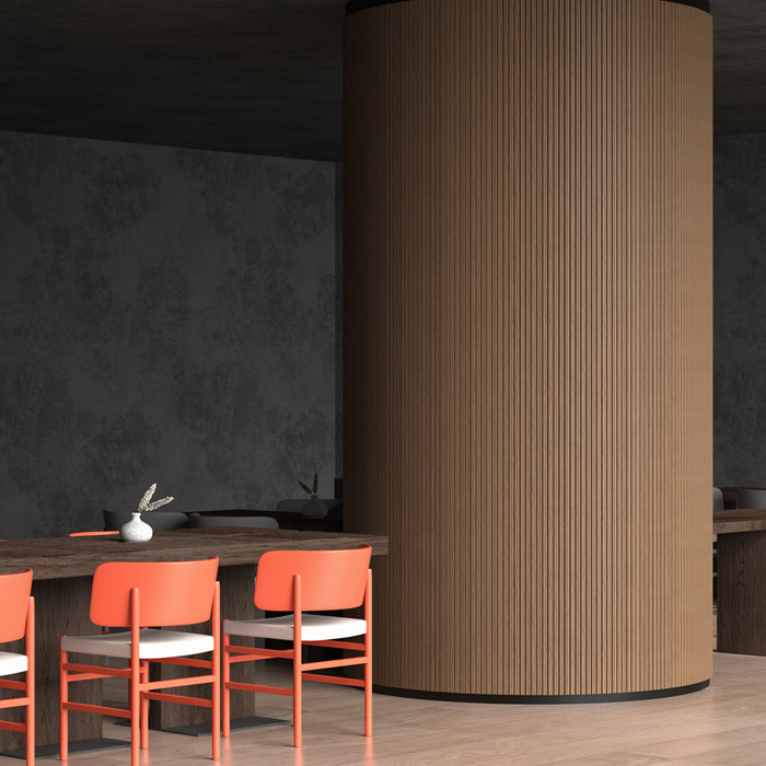 Driftwood Flexible 3D Fluted Semi-Circle Shiplap Wood Wall Panel