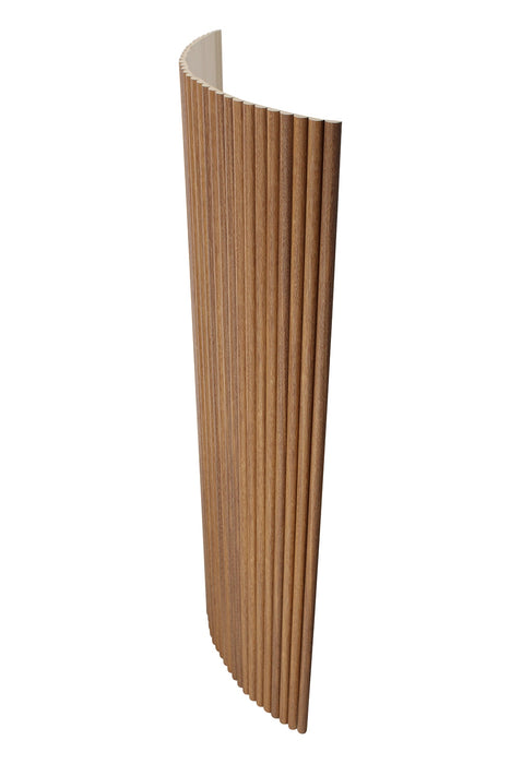 Warm Light Maple Flexible 3D Fluted Semi-Circle Shiplap Wood Wall Panel