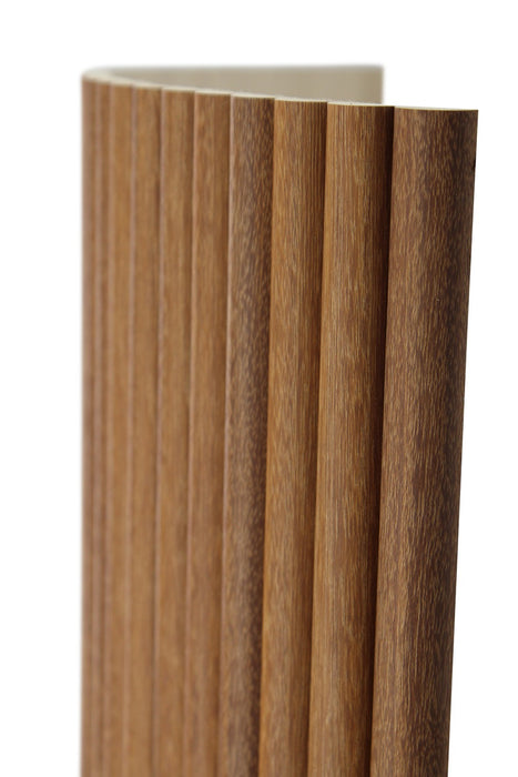 Warm Light Maple Flexible 3D Fluted Semi-Circle Shiplap Wood Wall Panel