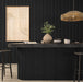 Black Square-Groove Wood Panels -- Flexible 1/2" Fluted Fins for Interior Walls