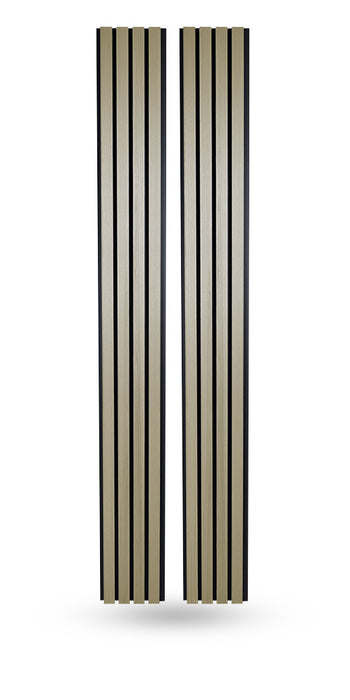 Glacier Oak With Black Accents – All-Weather Composite Slat Panel System for Outdoor Siding