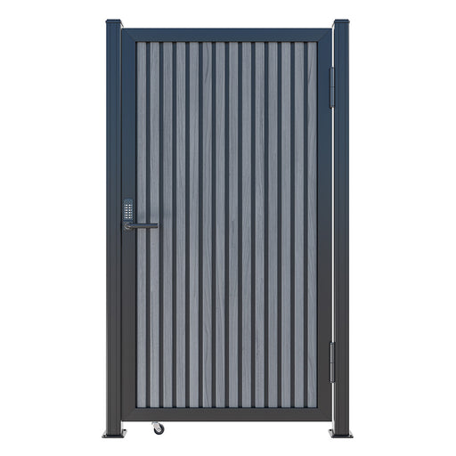 Slate Gray Heavy-Duty Composite Privacy Gate Kit – Keypad Lock Included | Single, Double & DIY Swing Fence Gate