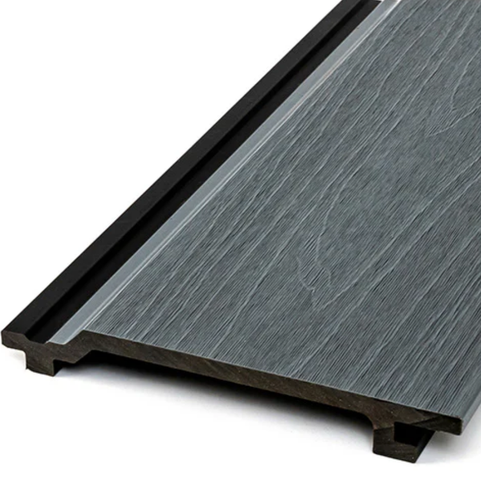 Graphite Charcoal Gray Wood-Like Composite Siding, Exterior Wall Paneling