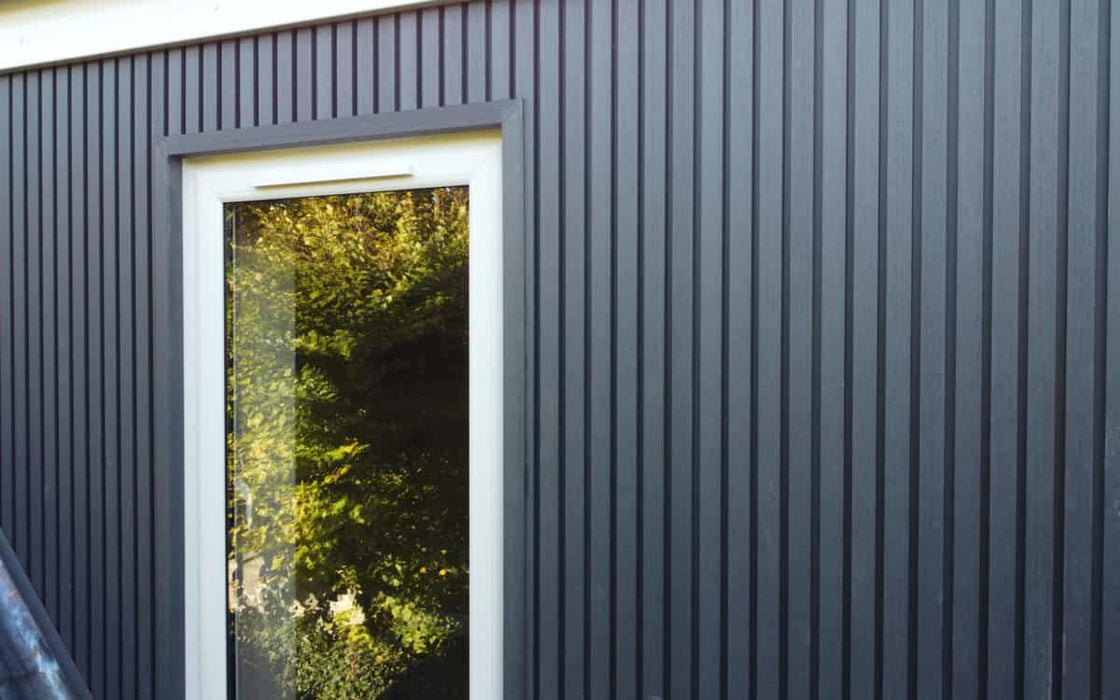 Gray Slat Exterior Wall Panels for Outdoors - Exterior Outdoor Siding Panel