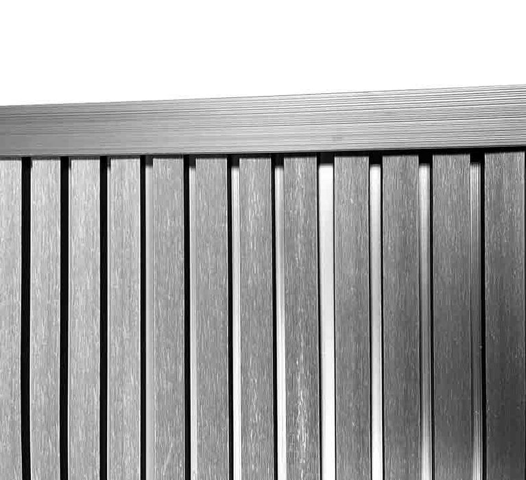 Gray 90° Exterior Corner Trim for Composite Slat Panels – Window & Door Molding