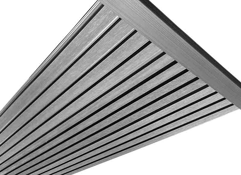 Gray 90° Exterior Corner Trim for Composite Slat Panels – Window & Door Molding
