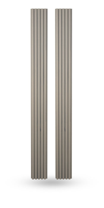 Pale Oak 5 Grid Composite Siding Slat Panels for Exterior Outdoor Walls