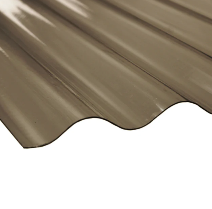Gray Smoked Curved Polycarbonate Corrugated Roof Panels