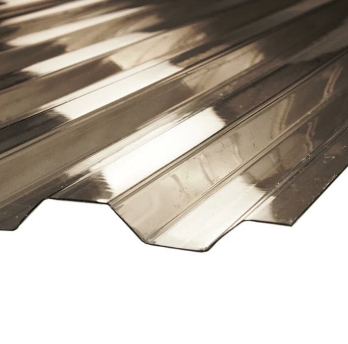 Gray Smoked Curved Polycarbonate Corrugated Roof Panels