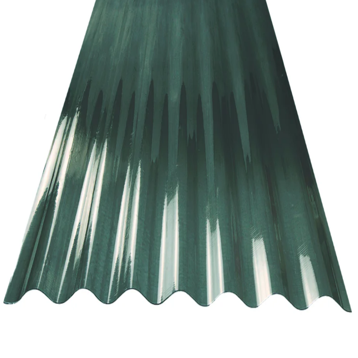 Green Curved Polycarbonate Corrugated Roof Panels - 72