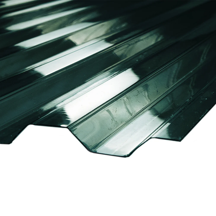 Green Trapezoid Polycarbonate Corrugated Roof Panels (Set of 10) - 72" L x 21" W
