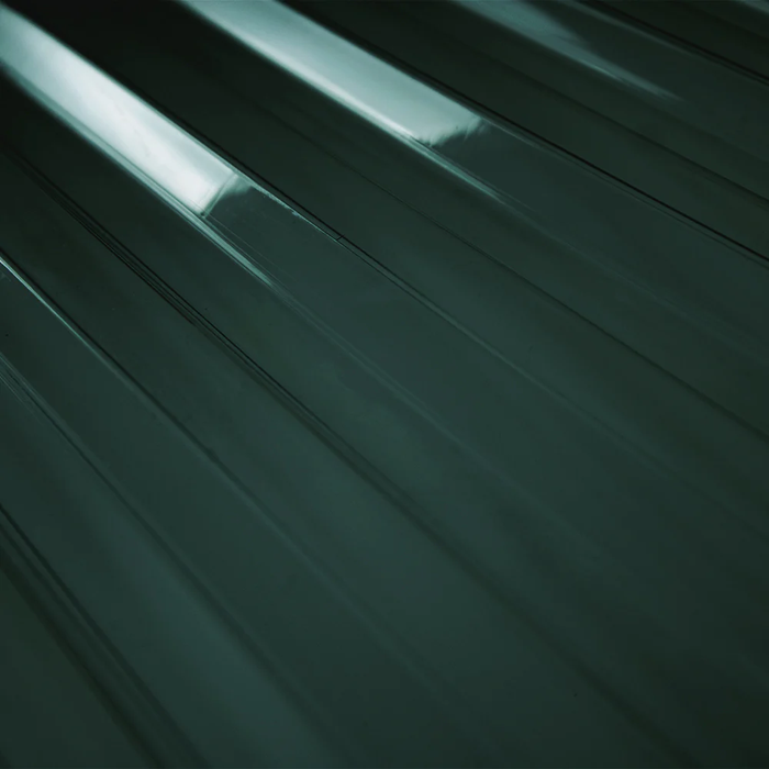 Green Trapezoid Polycarbonate Corrugated Roof Panels (Set of 10) - 72" L x 21" W