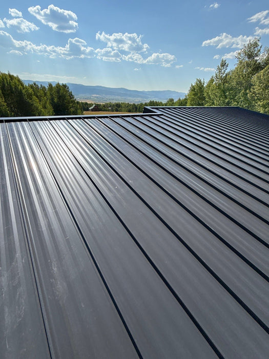 Charcoal Gray Metal Roofing Panels – Standing Seam Steel Roof