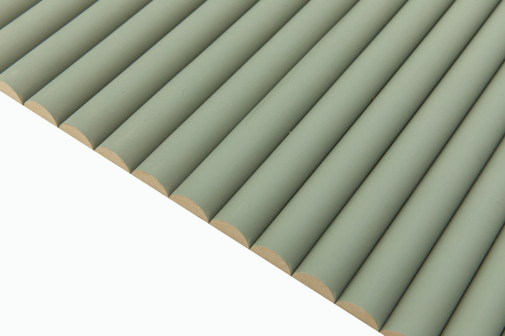 Alamosa Green Flexible 3D Fluted Semi-Circle Shiplap Wood Wall Panel