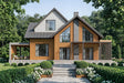 Honey Oak Composite Siding Panel on a house