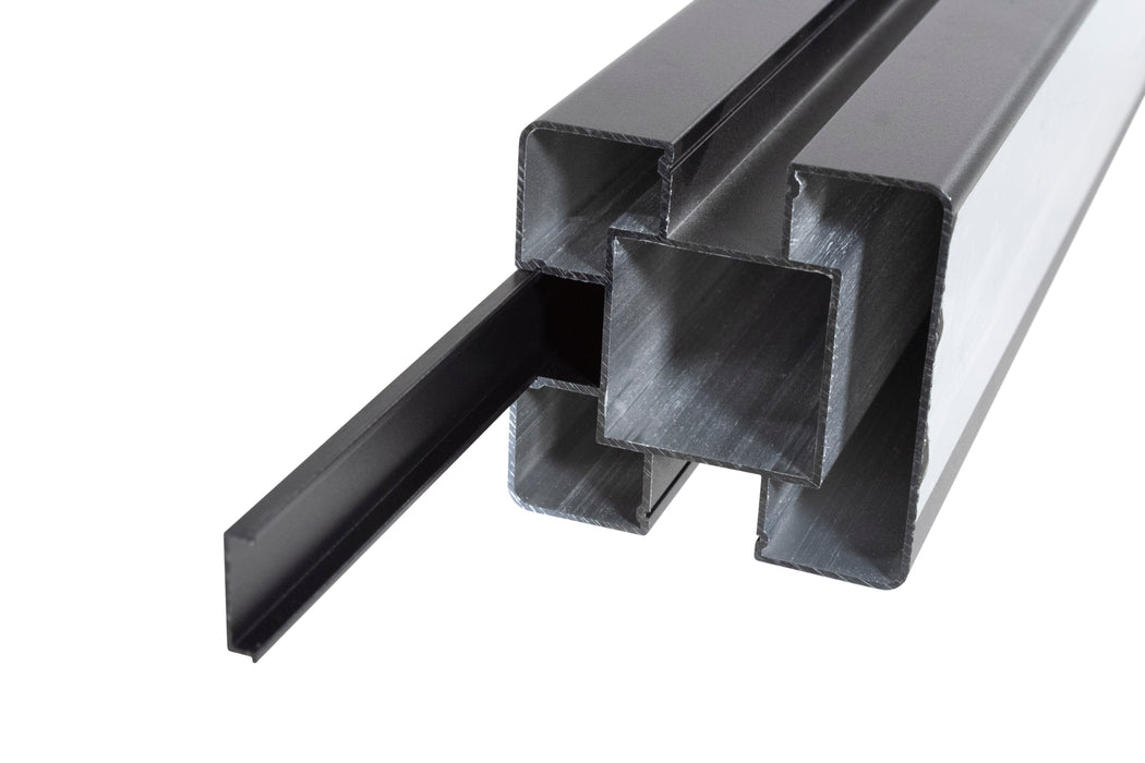 Horizontal Metal Fence Post for Composite Fence Panels