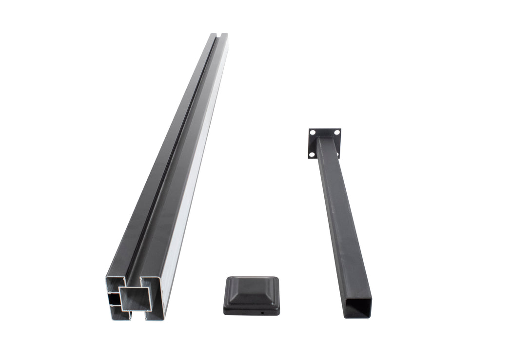 Horizontal Metal Fence Post for Composite Fence Panels