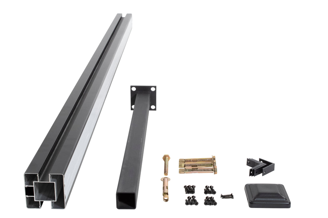 Horizontal Metal Fence Post for Composite Fence Panels