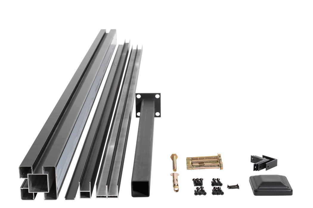 Horizontal Metal Fence Post for Composite Fence Panels