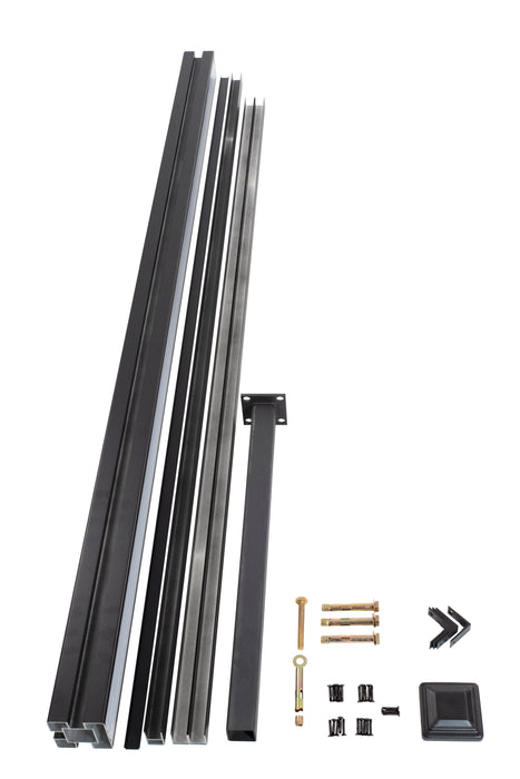 Horizontal Metal Fence Post for Composite Fence Panels