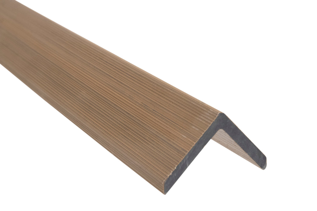 Peruvian Teak 90° Corner Trim for Enhanced Grain Composite Siding – Right Angle Exterior Finishing Piece