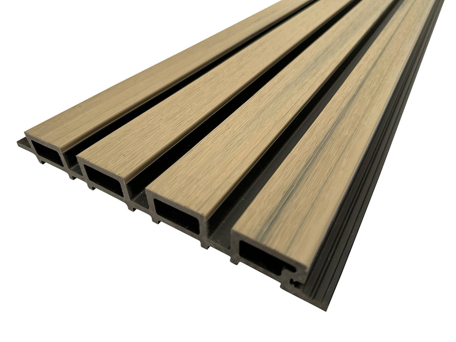 Pale Oak & Black Outdoor Cladding Panels - European Siding Board