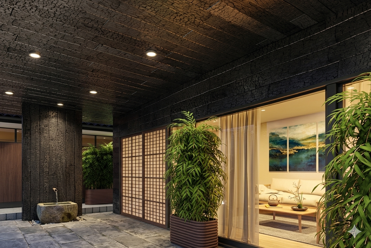 Japanese Burnt Wood Siding for Walls & Ceilings