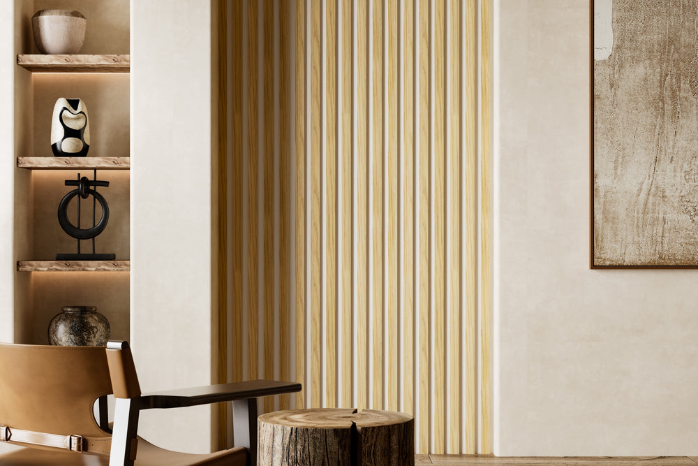 Textured American Oak Acoustic Wall Panels, Soundproofing for Walls