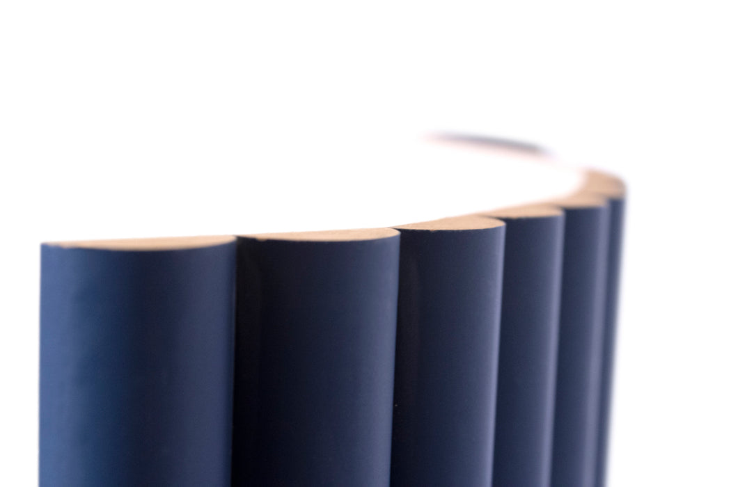 Navy Blue Flexible 1" Standard Bead 3D Fluted Semi-Circle Shiplap Wood Wall Panel
