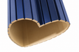 Navy Blue Trapezoid Wood Panels -- Flexible 3/4" Fluted Beads for Interior Walls