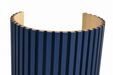 Navy Blue Square-Groove Wood Panels -- Flexible 1/2" Fluted Fins for Interior Walls