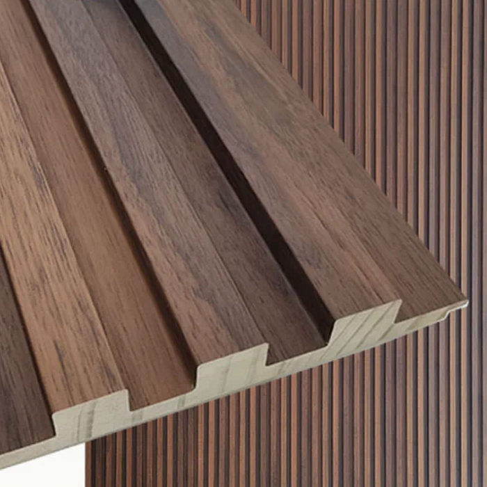 Oak Brown Slat Wood Wall Panels - 106" Long x 5 3/4" Width