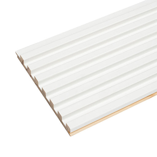 White Slat Wood Wall Panels