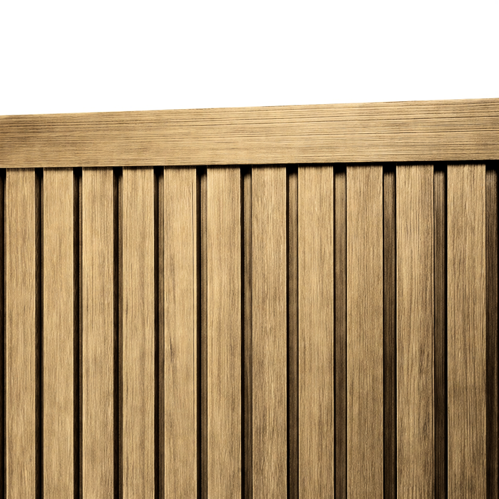 Pale Oak 90° Exterior Corner Trim for Composite Slat Panels – Window & Door Molding