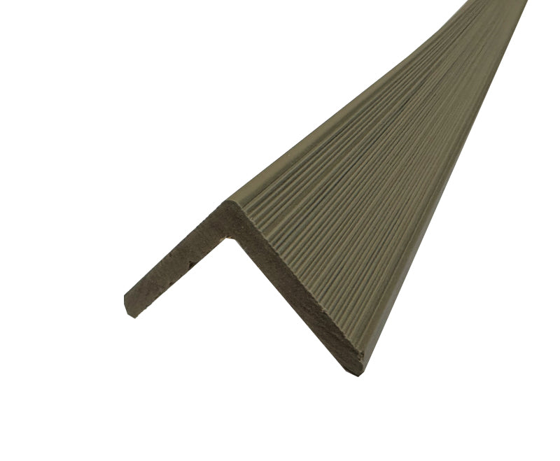 Pale Oak 90° Exterior Corner Trim for Composite Slat Panels – Window & Door Molding