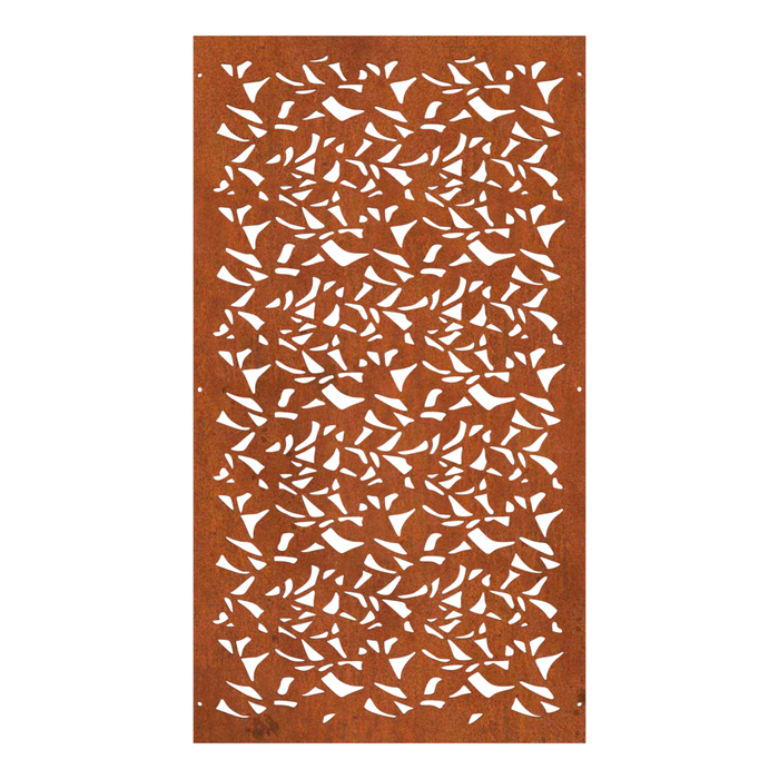 Corten Decorative Floral Metal Fence and Privacy Screen - Heavy Gauge Steel Panels