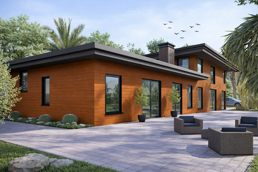Peruvian Teak - All-Weather Composite Siding System Shiplap Board