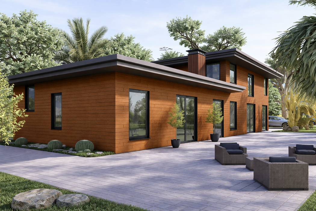 Peruvian Teak - All-Weather Composite Siding System Shiplap Board