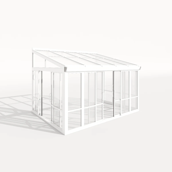 Tempered Glass Sunroom Greenhouse Patio Home Addition - White 12' Wide - Avaliable Now