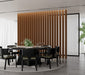 Antique Maple Swivel Slat Wood Room Divider – Modern Privacy Screen & Space-Saving Partition Wall