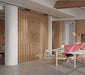 American Oak Swivel Slat Wood Room Divider – Modern Privacy Screen &amp; Space-Saving Partition Wall