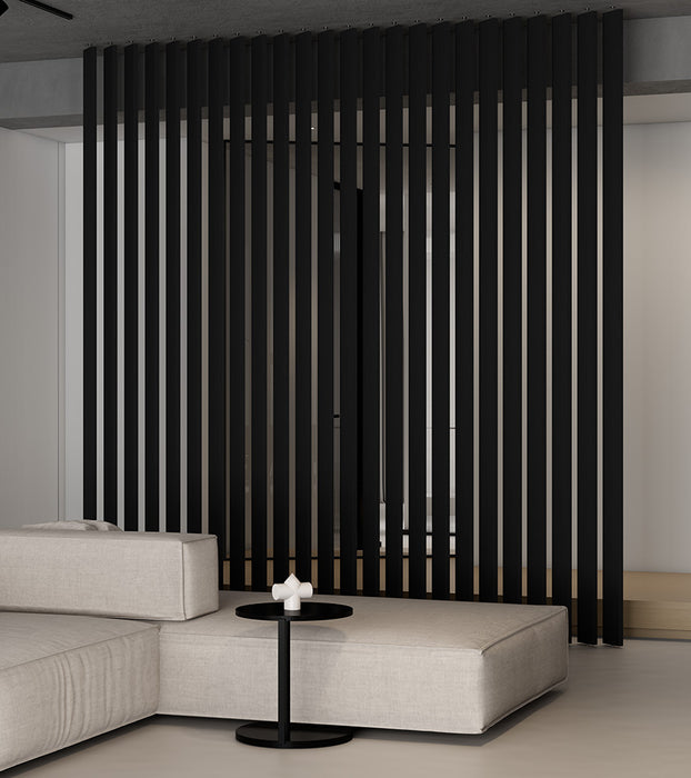 Black Swivel Slat Wood Room Divider – Modern Privacy Screen &amp; Space-Saving Partition Wall