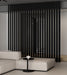 Black Swivel Slat Wood Room Divider – Modern Privacy Screen &amp; Space-Saving Partition Wall