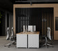 Black Swivel Slat Wood Room Divider – Modern Privacy Screen &amp; Space-Saving Partition Wall