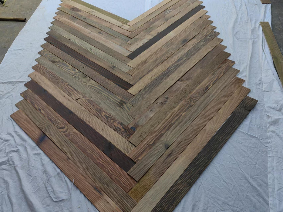 Reclaimed Brown Rustic Wood Panels 48 x 4.8 x 0.4 Covering 11.2 sq feet