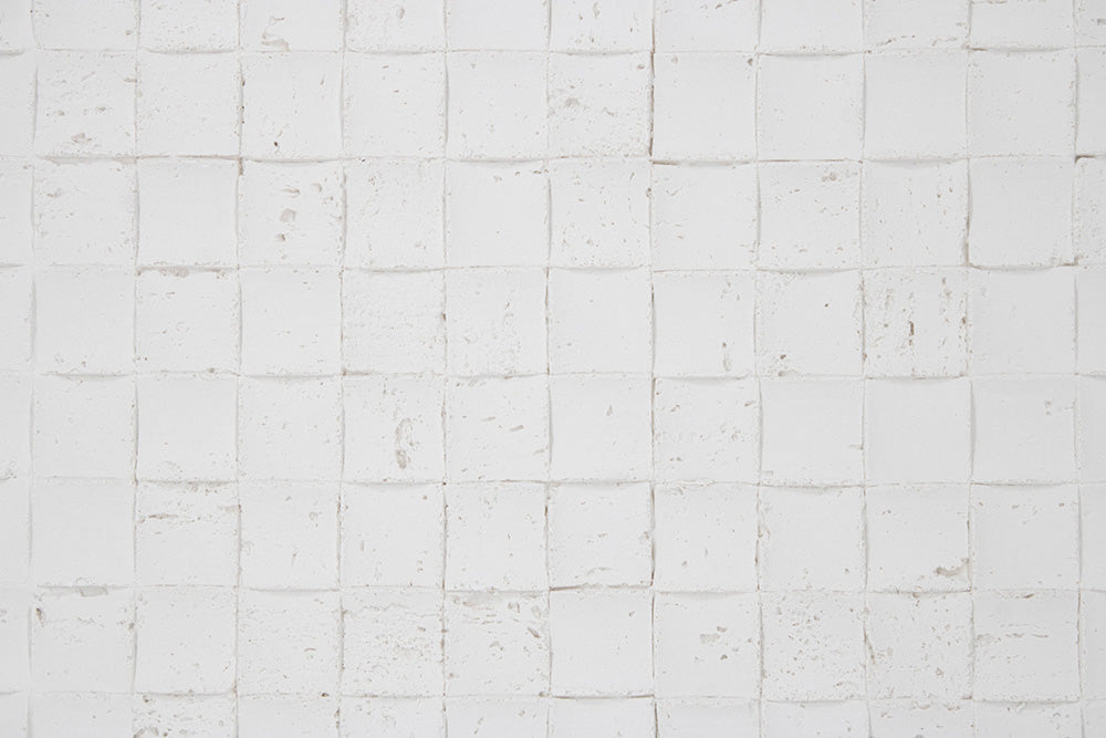 White 3D Mosaic Stone Wall Panels – Lightweight Travertine Tiles for Interior & Exterior Walls