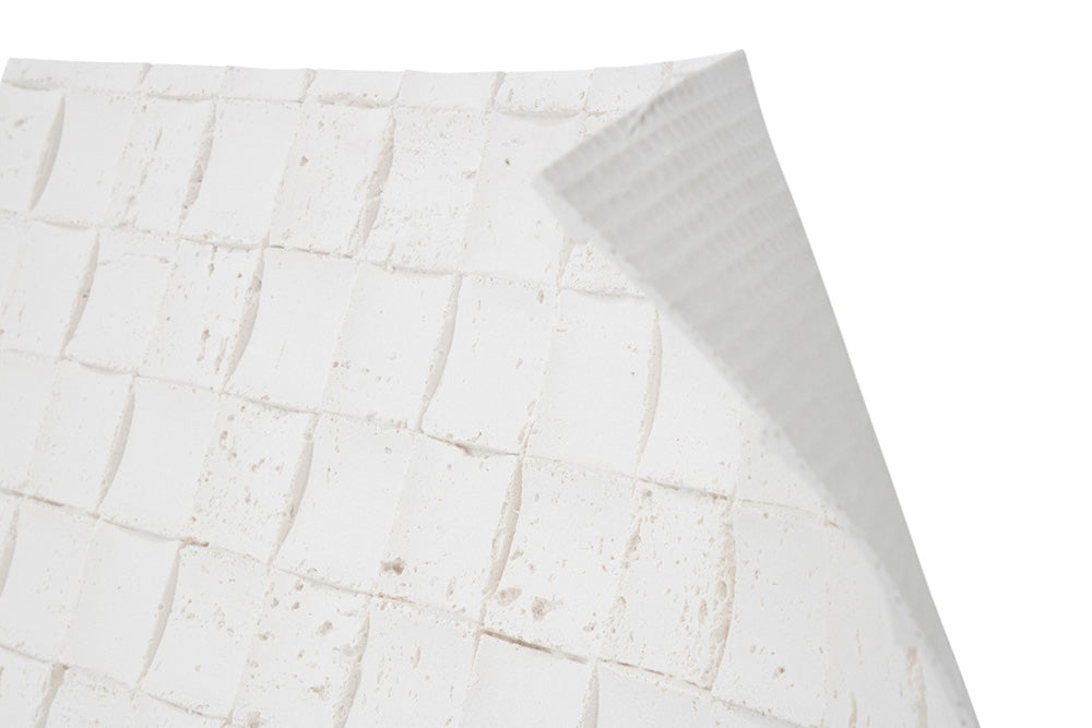 White 3D Mosaic Stone Wall Panels – Lightweight Travertine Tiles for Interior & Exterior Walls