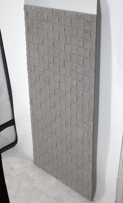 Gray 3D Mosaic Stone Wall Panels | Lightweight Travertine Tiles for Interior and Exterior Walls